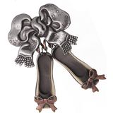 Drie Kleurige Broche - Balletschoenen - Metaal - Vrije Vorm - Ongeveer 10 cm