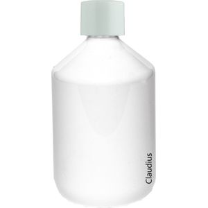 Lege plastic fles 500 ml PET apothekersfles wit - met witte dop - set van 10 stuks - navulbaar - leeg