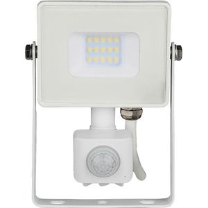 SAMSUNG - LED Bouwlamp 10 Watt met Sensor - LED Schijnwerper - Nirano Dana - Warm Wit 3000K - Mat Wit - Aluminium