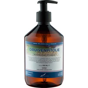 Druivenpitolie 500 ml met pomp - 100% Natuurlijk - biologisch en koudgeperst - grapeseed oil