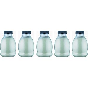 Scrubzout Eucalyptus - 375 gram - Fles met zwarte dop - Set van 5 stuks - Hydraterende Lichaamsscrub