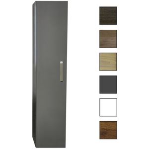 Sanicare kolomkast met luxe chromen greep 33,5x160x32cm antraciet