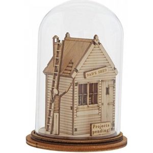 Stolp  Vaders mancave  vintage miniatuur stolp, miniatuur decoratieve handgemaakt kunstwerkje - glas - 8.5x5x5