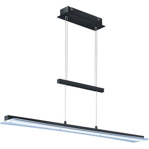 LED Hanglamp - Hangverlichting - Torna Sena - 18W - Aanpasbare Kleur - Rechthoek - Mat Zwart - Aluminium