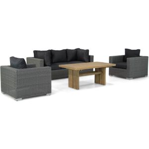 Garden Collections Toronto/Brighton 140 cm stoel-bank loungeset 4-delig