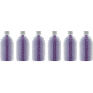 Badkaviaar Lavendel - 400 gram - Fles met witte dop - set van 6 stuks - bad parels voor in bad