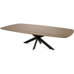 Haris Copenhagen Eettafel – Tafel Dun Deens Ovaal 220x110 cm – Matrix poot 10x5 cm - Brons