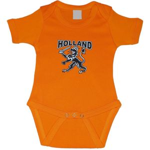 Baby rompertje Holland | Oranje rompertje zwart witte leeuw | cadeau papa mama opa oma oom tante | Heimweecadeautje | maat 56