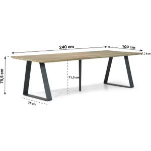 Lifestyle Palta dining tuintafel 240 x 100 cm