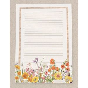 A4 schrijfblok Lovely Flowers - Meer Leuks - 50 vel Briefpapier - Postpapier met bloemen