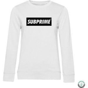 Subprime - Dames Sweaters Sweat Block White - Wit - Maat S