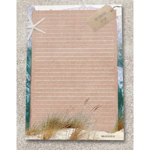 A4 schrijfblok Zee - Meer Leuks - Briefpapier - 50 vel - Postpapier Strand