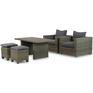 Garden Collections Toronto stoel-loungeset naturel 5-delig