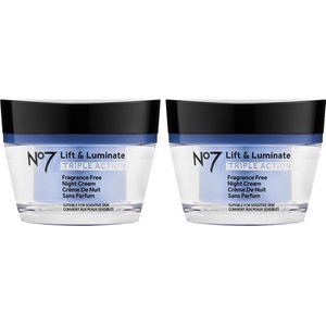No7 Lift & Luminate Triple Action Nachtcrème 2x50ml