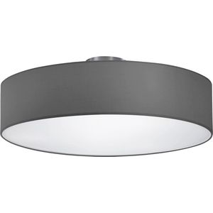 LED Plafondlamp - Plafondverlichting - Trion Hotia - E27 Fitting - 3-lichts - Rond - Mat Grijs - Aluminium