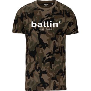 Ballin Est 2013 - Heren Tee SS Army Camouflage Shirt - Groen