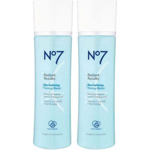 No7 Radiant Results Revitalising Toning Water - gezichtsreiniging -  2x200ml