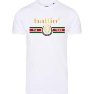 Ballin Est 2013 - Heren Tee SS Tiger Lines Shirt - Wit