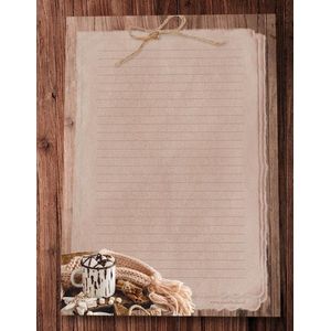 Schrijfblok A4 Warme Choco - Meer Leuks - 50 vel - Briefpapier - Postpapier Sfeervol
