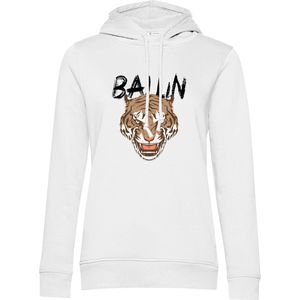 Dames Hoodies met Ballin Est. 2013 Tiger Hoodie Print - Wit