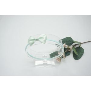 Haarband Nylon met baby strik - Kleur Pastel Green - Pastel groen - Haarstrik - Bows and Flowers