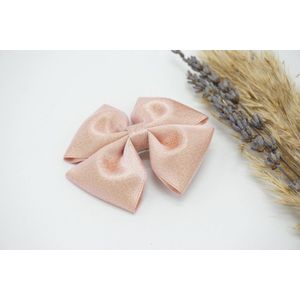 Haarstrik Satijn glitter - Parel Roze 123 - Haarclip - Bows and Flowers
