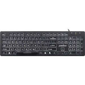 Perixx Periboard 317 Toetsenbord met grote letters - Backlight - Grote letters - Big keys - QWERTY - Toetsenbord voor slechtzienden - Grootletter toetsenbord 2023 editie