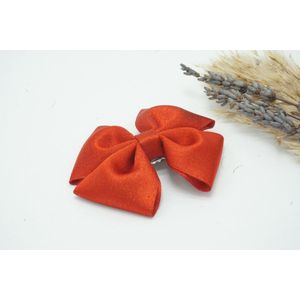Haarstrik Satijn glitter - Rood 235 - Haarclip - Bows and Flowers