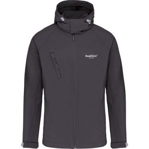 Heren Outdoorjas met Ballin Est. 2013 Softshell Hooded Jas Print - Grijs