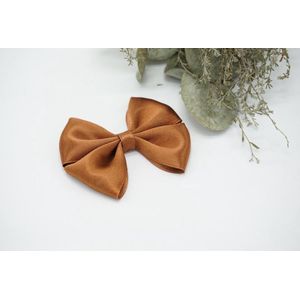 Haarstrik Satijn - Kaneel bruin - Haarclip - Bows and Flowers