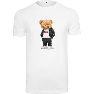 Heren Tee SS met Ballin Est 2013 Bear Tracksuit Tee Print - Wit