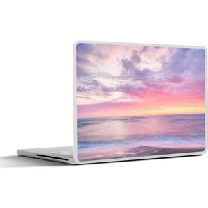 Laptop sticker - 13.3 inch - Strand - Pastel - Zonsondergang - 31x22,5cm - Laptopstickers - Laptop skin - Cover
