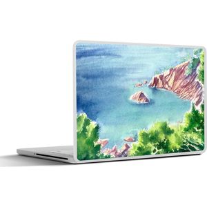 Laptop sticker - 14 inch - Zee - Berg - Bos - 32x5x23x5cm - Laptopstickers - Laptop skin - Cover