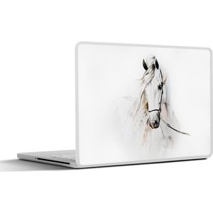 Laptop sticker - 11.6 inch - Paard - Wit - Halster