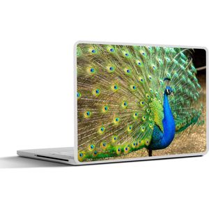 Laptop sticker - 17.3 inch - Pauw - Veren - Close up - 40x30cm - Laptopstickers - Laptop skin - Cover