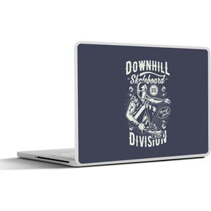 Laptop sticker - 12.3 inch - Skateboard - Helm - Retro - 30x22cm - Laptopstickers - Laptop skin - Cover