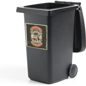Container sticker Mancave - Gewichten - Sport - Vintage - 40x40 cm - Kliko sticker