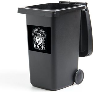 Container sticker Microfoon - Radio - Retro - Illustratie - 40x40 cm - Kliko sticker
