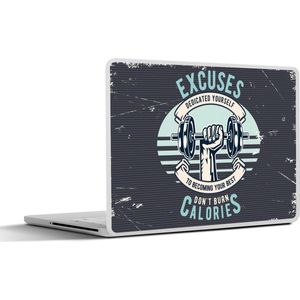 Laptop sticker - 12.3 inch - Gewichten - Sport - Retro - 30x22cm - Laptopstickers - Laptop skin - Cover