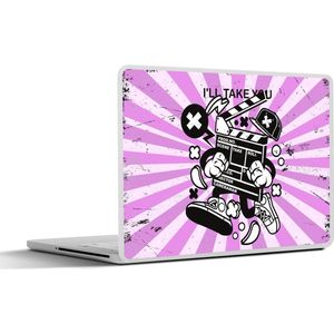Laptop sticker - 13.3 inch - Filmklapper - Schoenen - Retro - 31x22,5cm - Laptopstickers - Laptop skin - Cover