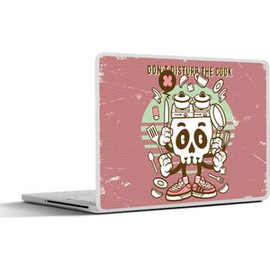 Laptop sticker - 14 inch - Doodskop - Keukengerei - Retro - 32x5x23x5cm - Laptopstickers - Laptop skin - Cover