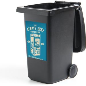 Container sticker Grijpmachine - Retro - Blauw - 40x60 cm - Kliko sticker