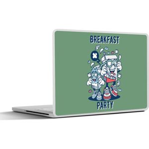 Laptop sticker - 13.3 inch - Vintage - Melk - Cornflakes - 31x22,5cm - Laptopstickers - Laptop skin - Cover
