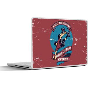 Laptop sticker - 10.1 inch - Skateboard - Man - Retro - Quote - 25x18cm - Laptopstickers - Laptop skin - Cover