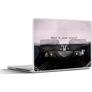 Laptop sticker - 12.3 inch - Typemachine - Papier - Vintage - Quote - 30x22cm - Laptopstickers - Laptop skin - Cover