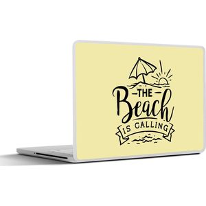 Laptop sticker - 13.3 inch - Quotes - Strand - Parasol - 31x22,5cm - Laptopstickers - Laptop skin - Cover