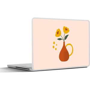 Laptop sticker - 11.6 inch - Bloemen - Klaprozen - Zomer - 30x21cm - Laptopstickers - Laptop skin - Cover
