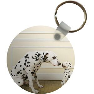 Sleutelhanger - Dalmatiër - Pup - Hond - Plastic - Rond - Uitdeelcadeautjes