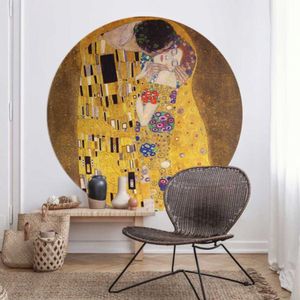 Behangcirkel 60cm De kus, Gustav Klimt - Wallz