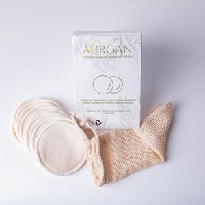 Aurgan herbruikbare hennep make up remover pads -  10 stuks - Make up verwijder pads - Hennep katoen - make up sponsje